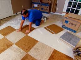 When selecting a carpet pad to go over a concrete floor, look for one that's resistant to odors and moisture damage. How To Install Carpet Squares Carpet Squares Carpet Installation Carpet Tiles