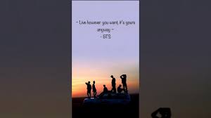 Bts Quotes Full Screen Whatsapp Status On My Way Youtube