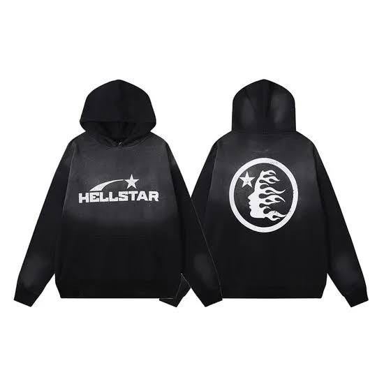 Hellstar signature vintage-wash graphic hoodie design, AI generated