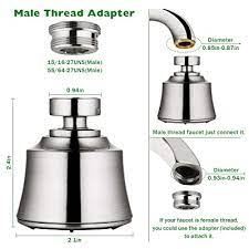 Offers flexibility for cleaning and rinsing dishes. Buy Kitchen Sink Faucet Aerator 360 Rotatable Faucet Sprayer Head Replacement Water Saving Swivel Aerator With 4 Spray Models 55 64 Inch 27uns Female Thread Brushed Nickel Online In Indonesia B08r864kkc