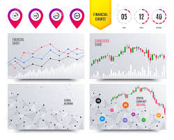 Financial Planning Charts Angle 45 360 Degrees Circle Icons