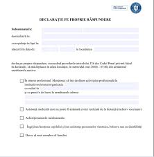 Prezenta declaratie are drept scop constituirea bazei legale pentru acordarea de (6) nu sunt considerate persoane aflate in intretinere: Noile Modele De DeclaraÈie Pe Proprie RÄspundere Pentru A Circula In Romania Valabile De Azi De Unde Pot Fi DescÄrcate