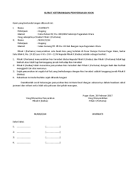 Maybe you would like to learn more about one of these? Surat Keterangan Penyerahan Kios