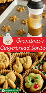 Grandma S Gingerbread Spritz Recipe Spritz Cookie Recipe Spritz Cookies Holiday Recipes Christmas