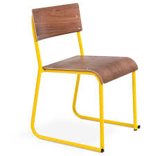 Church Contemporary Chair By Gus Modern In Canary And Walnut Dining Room Chairs Modern Modern Dining Side Chairs Side Chairs Dining