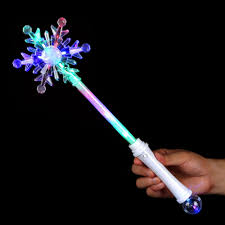 Fun Central G745 1 Pc 15 Inches Multicolor Led Snowflake Wand Fairy Wand Magic Wands Princess Wand Light Wand St Cool Gifts For Kids Summer Toys Gifts For Kids