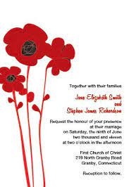 Red And Black Poppies Free Flower Wedding Invitation Red Wedding Invitations Free Wedding Invitation Templates Printable Wedding Invitations