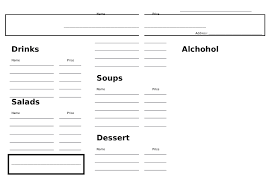 In math homework sheets you will get all the grades worksheets starting from kindergarten; Restaurant Menu And Order Pad