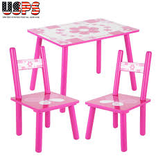 Ebay Sponsored 3 Pcs Dining Set Table And 2 Chairs Kitchen Furniture Home For Baby Kids Pink Dining Table Setting Kitchen Chairs Kitchen Furniture