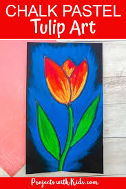 See more ideas about drawings, flower drawing, flower art. Beautiful Chalk Pastel Tulip Art Project For Kids Projects With Kids