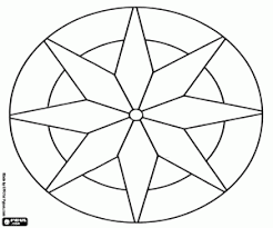 How to draw different pointed (or inner sided) stars: Mandala With Eight Pointed Star Coloring Page Printable Game