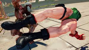 cammy white, dhalsim, street fighter, street fighter v, screencap, highres,  third-party edit, 1boy, 3d, age difference, antenna hair, bare shoulders,  blonde hair, blue eyes, braid, breasts, covered navel, curvy, fighting,  gloves, green