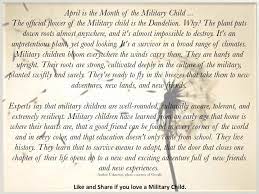 Dandelion Msauciana Military Kids Military Child Month Brat Quotes