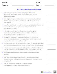 You can practice addition facts, subtraction facts, and missing addend problems (missing number additions). Word Problems Worksheets Dynamically Created Word Problems