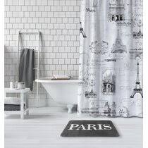 Click here paris 5 piece bedding comforter sets featuring a beautiful white and black paris france themed design, it creates a unique and intercontinental feel. Paris Bathroom Decor Wayfair