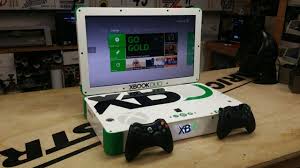 Modder Ed Zarick S Xbook Duo Console Modified Laptop Combines Both The Xbox 360 And Xbox One Into A Single Unit Portable Game Console Xbox Xbox 360 Console