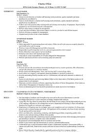 baker resume samples velvet jobs