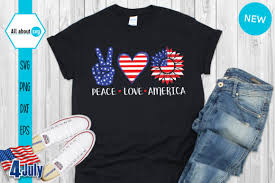 Peace Love America Graphic By All About Svg Creative Fabrica