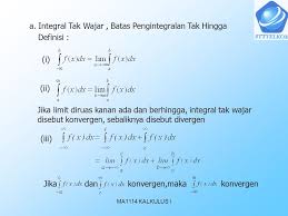 F x dx f x dx a b a b. 10 Integral Tak Wajar Ma1114 Kalkulus I Ppt Download