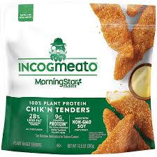 Bake for about 10 minutes , flip and continue baking another 10 minutes or until golden. Incogmeato Chik N Tenders