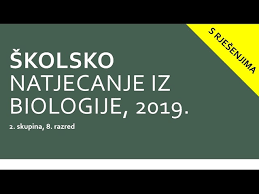 Skolsko Natjecanje Iz Biologije 2019 2 Skupina 8 Razred Rjesenja Think About Youtube