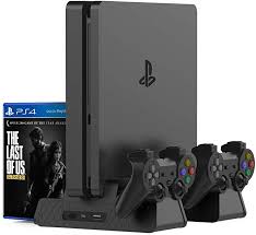 Amazon Com Kootek Vertical Stand For Ps4 Slim Ps4 Pro Regular Ps4 Controller Charger With 3 Cooling Fan Games Stora Ps4 Pro Ps4 Slim Playstation 4 Console