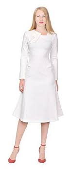 Marycrafts Womens Elegant A Line Midi Dress Evening Cocktail Dresses 0 Off White Click On Ruffled Maxi Dress Casual Dresses For Women Long Sleeve Midi Dress
