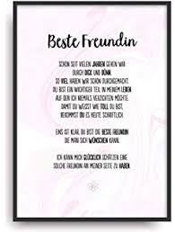 Interluxe Kunstdruck Liebe Beste Freundin Spruch Frau Geschenk