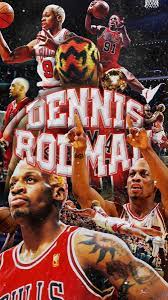 Dennis Rodmen With Text Chicago Bulls Wallpaper Dennis Rodman Bulls Wallpaper