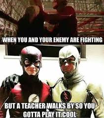 The Flash And The Reverse Flash Meme Flash Funny The Flash The Flash Grant Gustin