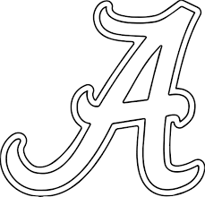 Alabama University Of Alabama A Text Coloring Page Wecoloringpage Com In 2020 Football Coloring Pages Coloring Pages Alabama Quilt
