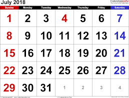 July 2018 Calendar July 2018 Calendar Word July 2018 Calendar Excel July 2018 Calendar Pdf Ju Printable Calendar July July Calendar Calendar 2019 Printable