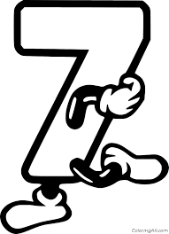 These spring coloring pages are sure to get the kids in the mood for warmer weather. Number 7 With Arms And Legs Coloring Page Coloringall