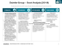 daimler group swot analysis 2018 presentation powerpoint