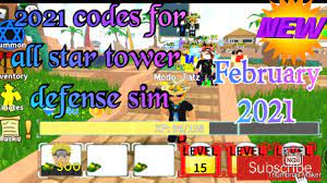New codes for all star tower defense 2021 / the best all star tower defense codes february 2021 / to redeem codes in roblox all star tower defense, players need to first launch the game and then search for the settings icon at the bottom of the screen. 2021 All New All Star Tower Defense Codes February 2021 Youtube