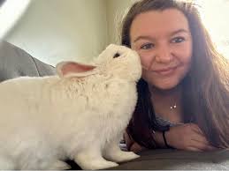 Kisses from baby rabbits heal stress