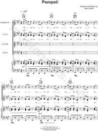 Maybe you would like to learn more about one of these? Bastille Pompeii Satb Choir Piano Choral Sheet Music In A Major Transposable Download Print Sku Mn0133075