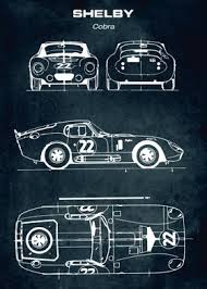 Ford model a tudor 1929 blueprint. Special Cars Blueprints Posters Art Set By Xavier Vieira Displate