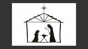 How To Draw A Simple Nativity Scene - Christmas Card Idea - Youtube