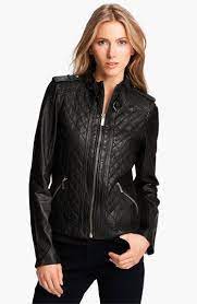 Michael Michael Kors Quilted Leather Jacket Nordstrom Leather Jacket Womens Black Leather Jacket Leather Jackets For Sale