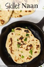 Homemade Skillet Naan Recipe Sugar Spices Life Recipe Recipes Naan Bread Recipe No Yeast Thai Bread Recipe