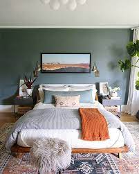 The main bedroom at the evergreen house was small and cramped before! Sharing The Sources To All Of My Guest Room Finds In Today S Blog Post All The Links Are There Home Decor Bedroom Bedroom Green Interior Design Bedroom Small