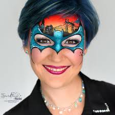 Batman mask halloween makeup tutorial | bethanyannbeauty. Kinderschminken Batman Sparkling Faces Kinderschminken Farbenverkauf Kurse