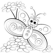 Ninos Mariposa Con La Ilustracion Y Margaritas Colorear Pagina Mariposas Para Colorear Dibujos De La Creacion Dibujos De Mariposas