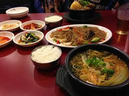 Spicy noodle soup with assorted vegetables. Japchae Pork Bone Soup Their Signature Dish Picture Of The Famous Owl Of Minerva Mississauga Tripadvisor