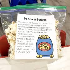 They provide them with experiences which are outside of their normal daily activities. Popcorn 5 Senses Activity For Preschoolers