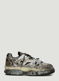 Maison Margiela Fusion Sneakers In Black And Silver Modesens Margiela Sneakers Sneakers Maison Margiela