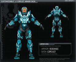 If you're wondering what you need to do to unlock the various armors in halo 4, we've compiled a guide based on information provided by 343 . Halo 4 Oceanic Armor Skin Circuit By 343i By Goyo Noble 141 On Deviantart