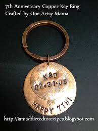 Maybe you would like to learn more about one of these? 7 Year Copper Wedding Anniversary Keyring 7th Anniversary Traditional Anniversary Gifts Husband Gift Wife Anniversary Copper Keyring Keychains Lanyards Accessories Orliggamification Com