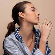 Ti Sento Wavy Oval Gold Plate & Cubic Zirconia Hoops